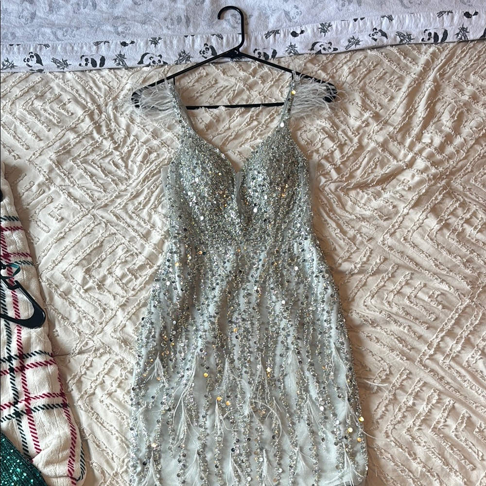 Silver Sequin Homecoming dress!